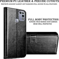 Black Forego Flip Cover For infinix Hot 10-Vintage Flip Wallet Back Case Cover-thumb2