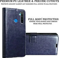 Blue Forego Flip Cover For Realme 5 Pro-Vintage Flip Wallet Back Case Cover-thumb2