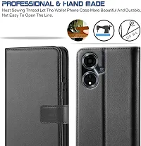 Black Forego Flip Cover For Oppo A59 5G-thumb2