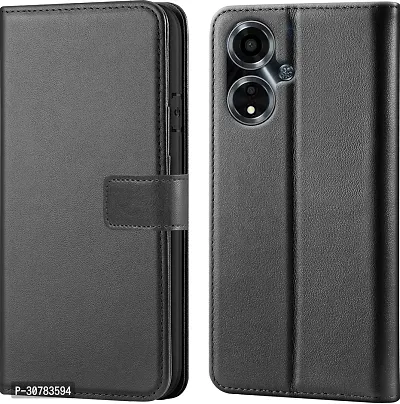 Black Forego Flip Cover For Oppo A59 5G