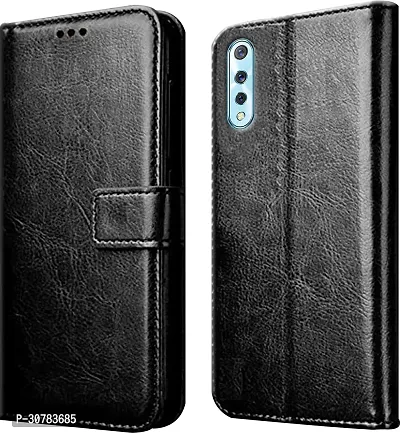 Black Forego Flip Cover For Vivo S1