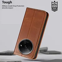 Brown Forego Flip Cover For Redmi A3 2024-thumb4