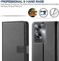 Black Forego Flip Cover For Oppo A79 5G-thumb2