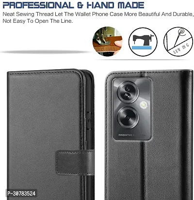 Black Forego Flip Cover For Oppo A79 5G-thumb3