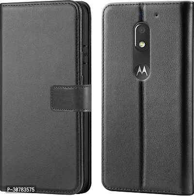 Black Forego Flip Cover For Motorola Moto E3 Power