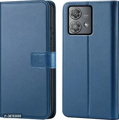 Blue Forego Flip Cover For Motorola Edge 40 Neo