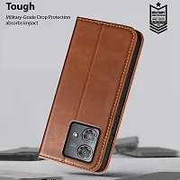 Brown Forego Flip Cover For Motorola Edge 40 Neo-thumb4