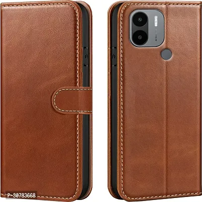 Brown Forego Flip Cover For Poco C50