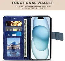 Blue Forego Flip Cover For Apple iPhone 15-thumb1