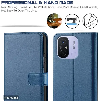 Blue Forego Flip Cover For Redmi 12C-thumb3