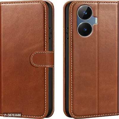 Brown Forego Flip Cover For Realme C 55-thumb0