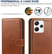 Brown Forego Flip Cover For Redmi 12-thumb2