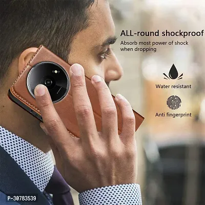 Brown Forego Flip Cover For Redmi A3 2024-thumb4