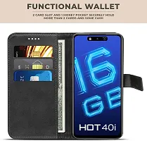 Black Forego Flip Cover For Infinix Hot 40i-thumb1