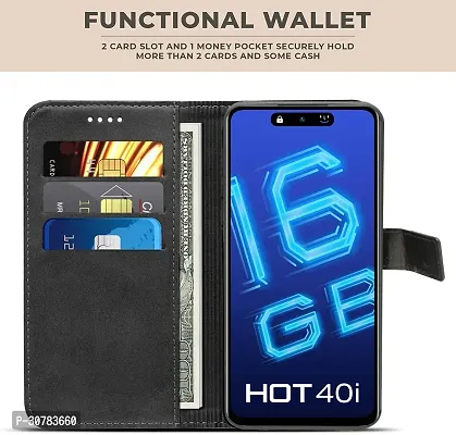 Black Forego Flip Cover For Infinix Hot 40i-thumb2