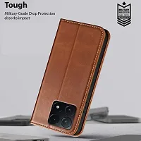 Brown Forego Flip Cover For Poco X6 Pro 5G-thumb4