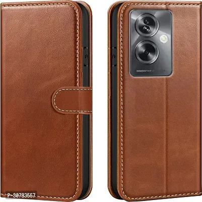 Brown Forego Flip Cover For Oppo A79 5G-thumb0