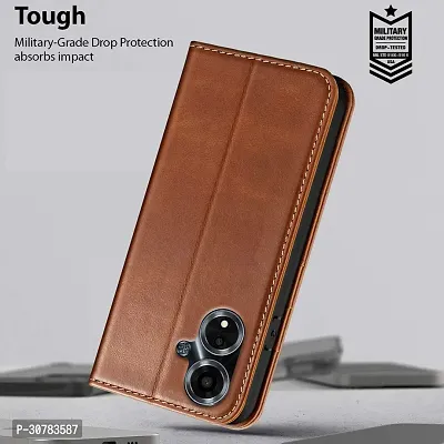 Brown Forego Flip Cover For Oppo A59 5G-thumb5