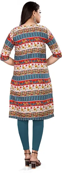 Stylish Crepe Multicoloured Printed Straight Kurta For Women-thumb2