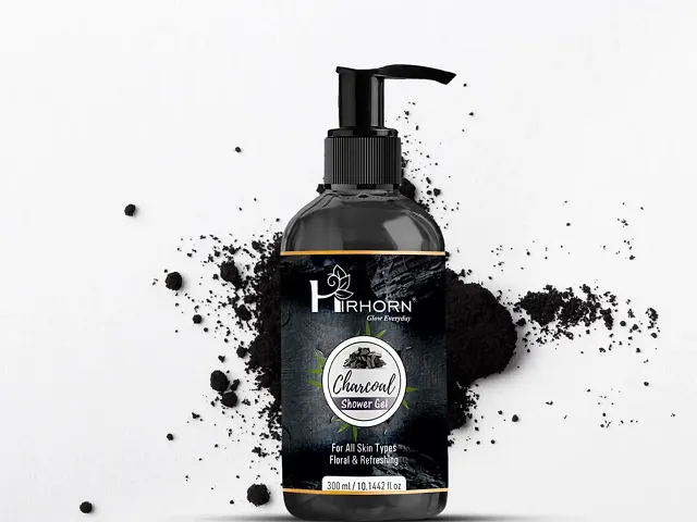 Charcoal Body Wash For Men With Natural Essential Oils For Deep Body Cleanse