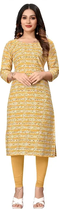 Stylish Crepe Multicoloured Printed Straight Kurta For Women Combo Of 2-thumb3