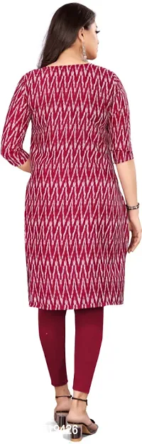 Stylish Crepe Maroon Printed Straight Kurta For Women-thumb3