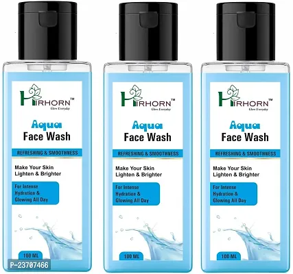 Hirhorn Strawberry Green Apple Skin Pimples Best Strawberry Green Apple Face Wash Men and Women All Skin Types Face Wash(300 Ml) Pack of 3