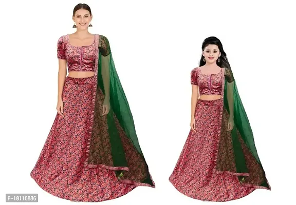 Pari Fashion Women And Kids Girls Printed Lehenga Choli