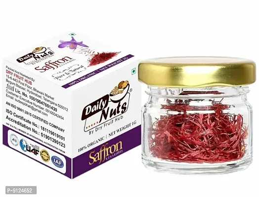 Dry Fruit Hub Kesar Saffron kaser Original 1gms, kumkumapuvvu , Saffron Original Kashmiri, Saffron For Pregnant Women,kungumapoo A++ Grade Kashmiri Kesar-thumb0