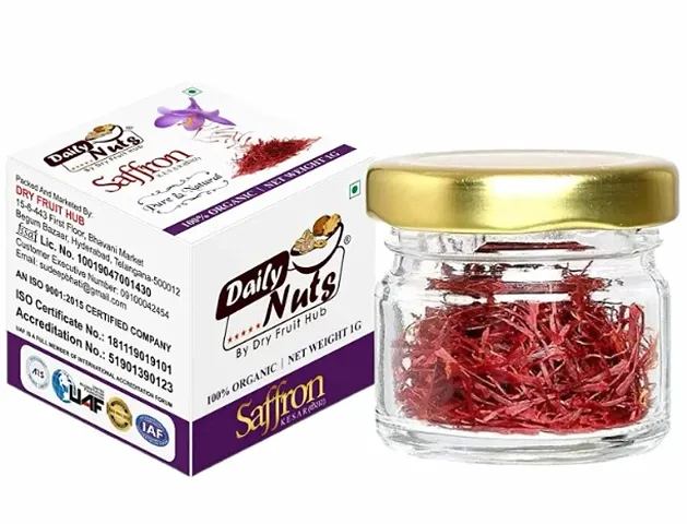 Dry Fruit Hub Kesar Saffron kaser Original 1gms, kumkumapuvvu , Saffron Original Kashmiri, Saffron For Pregnant Women,kungumapoo A++ Grade Kashmiri Kesar