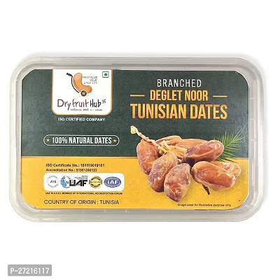 Dry Fruit Hub Tunisian Dates  500g Fresh Tunisian khajur/khejur, Deglet Nour Branched Dates/khajoor