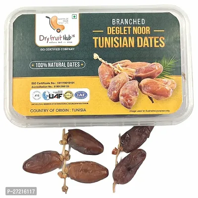 Dry Fruit Hub Tunisian Dates  500g Fresh Tunisian khajur/khejur, Deglet Nour Branched Dates/khajoor-thumb2