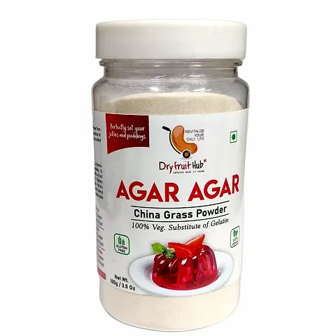 Dry Fruit Hub Agar Agar Powder 100gm Perfect For Jelly, Agaru Powder For Jello, China Grass Veg. Gelatin