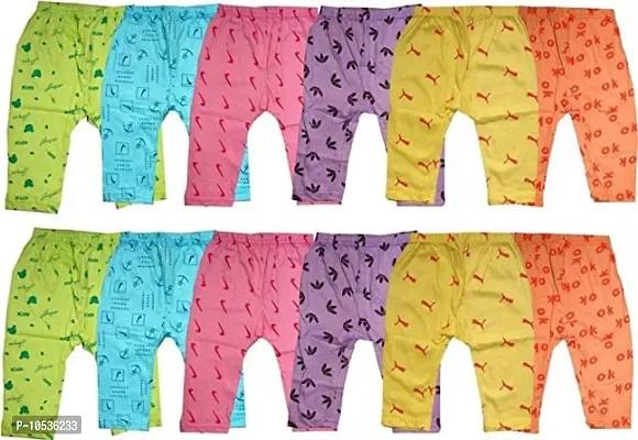 Kids Cotton Bottom Style Pyjama (Multicolour) - Pack of 12