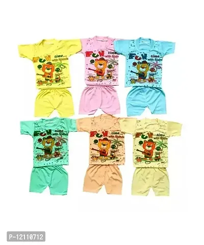 Baby Boy and Baby Girl Half Sleeves Soft Cotton tshirt and nykar 06 pcs-thumb0