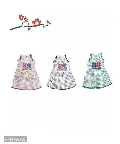 Cute Trendy Cotton Fabric Summer wear Frock/jhabla/Maxi/midi Combo Set of 3 for Baby Girls-thumb0