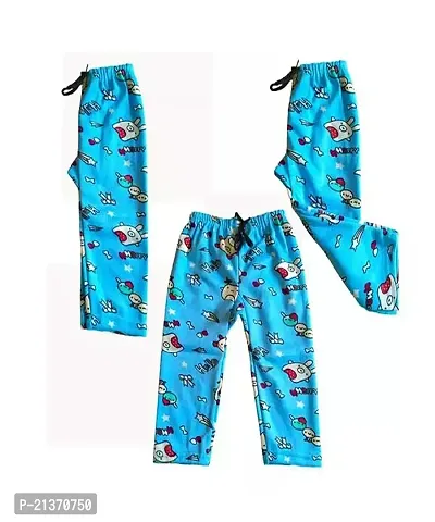 Kids Baby Boys and Girls Unisex Woolen Winter Warm Lower Track Pant Regular Fit Inside Fleece Legging Cotton Pajama Pack of 3-thumb0