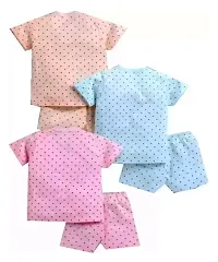 Baby Boys  Baby Girls Casual Shirt Shorts  (Multicolor) 03 SET-thumb1