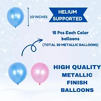 Puchku Baby shower props for photoshoot decoration items 68 Pcs Combo with it?s a girl  it?s a boy printed balloons, metallic balloons, baby shower props, craddle foil balloon for mom to be-thumb3