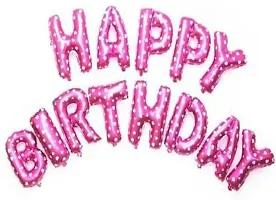 Happy Birthday , 1St Birthday Foil Balloon Metallic Balloon Pink With Glue Dot For 1St Birthday Girl Theme Decor Pack Of 69 Piece-thumb2