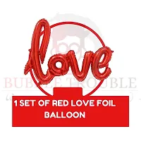 Happy Anniversary Balloons Decoration Kit Combo 16 Letters Banner, Love Foil, Fairy Light, Heart Foil, Glue Dot And 45 Pcs Balloons Husband First Girls Boys Home (Red Gold, Pack Of 53)-thumb2