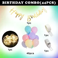 Pastel Balloons For Birthday Combo Kit With Fairy Light- 44Pcs Pastel Color Balloon For Birthday / Hydrogen Balloons For Birthday/ Candy Balloons/Candyland, Baby Shower- Balloons AndCurtains-thumb1