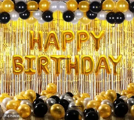 Solid Birthday Decoration Kit / Theme Decoration Balloons Balloon&nbsp;&nbsp;(Gold, Pack Of 33)-thumb0