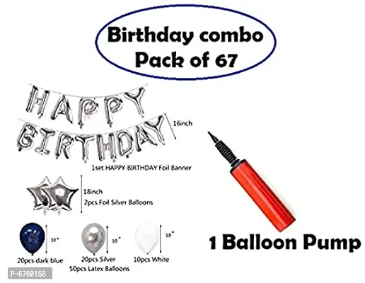 Happy Birthday Balloons Decoration Kit 67 Pcs Set-thumb2