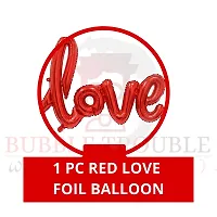 Bubble Trouble Happy Anniversary Balloons Decoration Kit Combo For Husband Wife Girlfriend Boyfriend,Anniversary Foil, Love Foil, Confetti Balloon,Heart, 40 Pcs Balloons (Red Gold Theme, Pack of 50)-thumb3