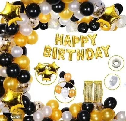 Trendy Gold Foil Boys Girls Happy Birthday Balloon Foil Decoration Kit Combo