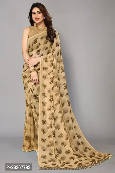 Classic Georgette Printed Saree with Blouse piece-thumb0