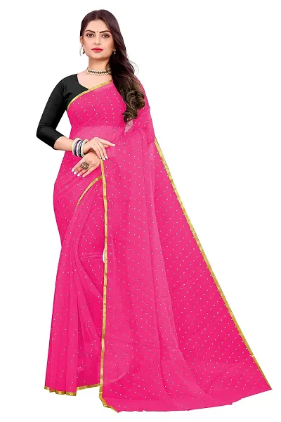 Women Stylish Chiffon Self Pattern Saree with Blouse piece