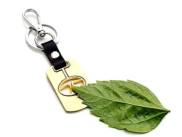 JSR ENTERPRISES PRESENTS LEATHER KEYCHAINS AND KEYRINGS COMPATIBLE WITH CARS AND BIKE ( TATA ) (TATA GOLDEN SEPERABLE)-thumb2