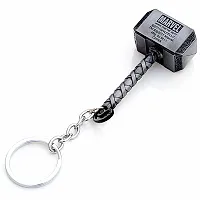 JSR ENTERPRISES PRESENTS MULTICOLORED BUY ONE GET ONE FREE THOR HAMMER KEYCHAIN AND KEYRING | THOR HAMMER | THOR KEYCHAIN | SHIVA TRIDENT KEYCHAIN FREE FOR CAR AND BIKE (THOR HAMMER KEYCHAIN GREY)-thumb3